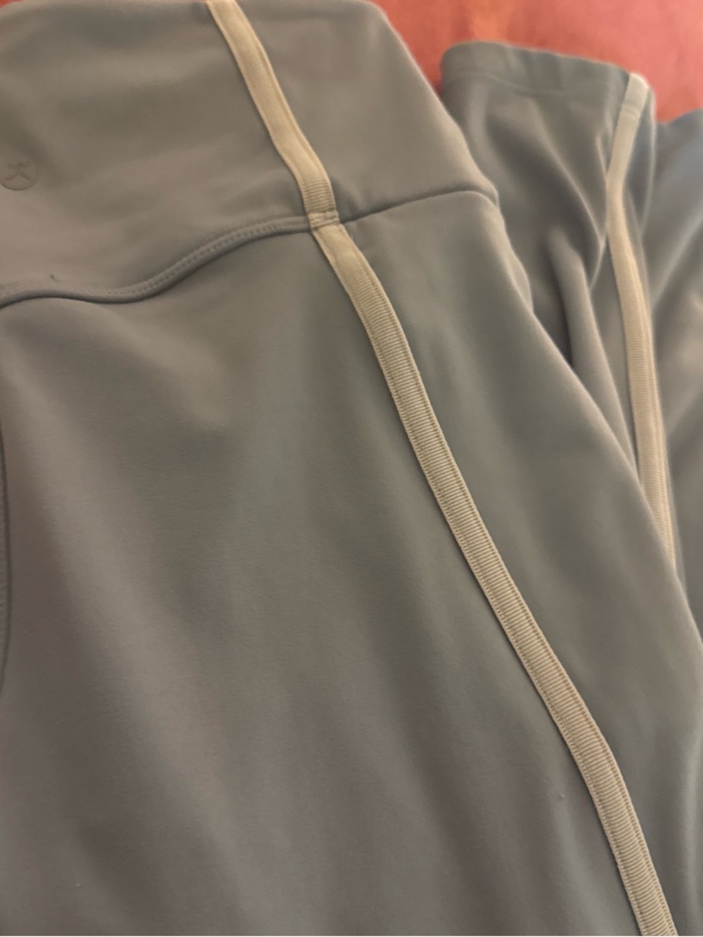 Danskin light blue Leggings with Cream Trim